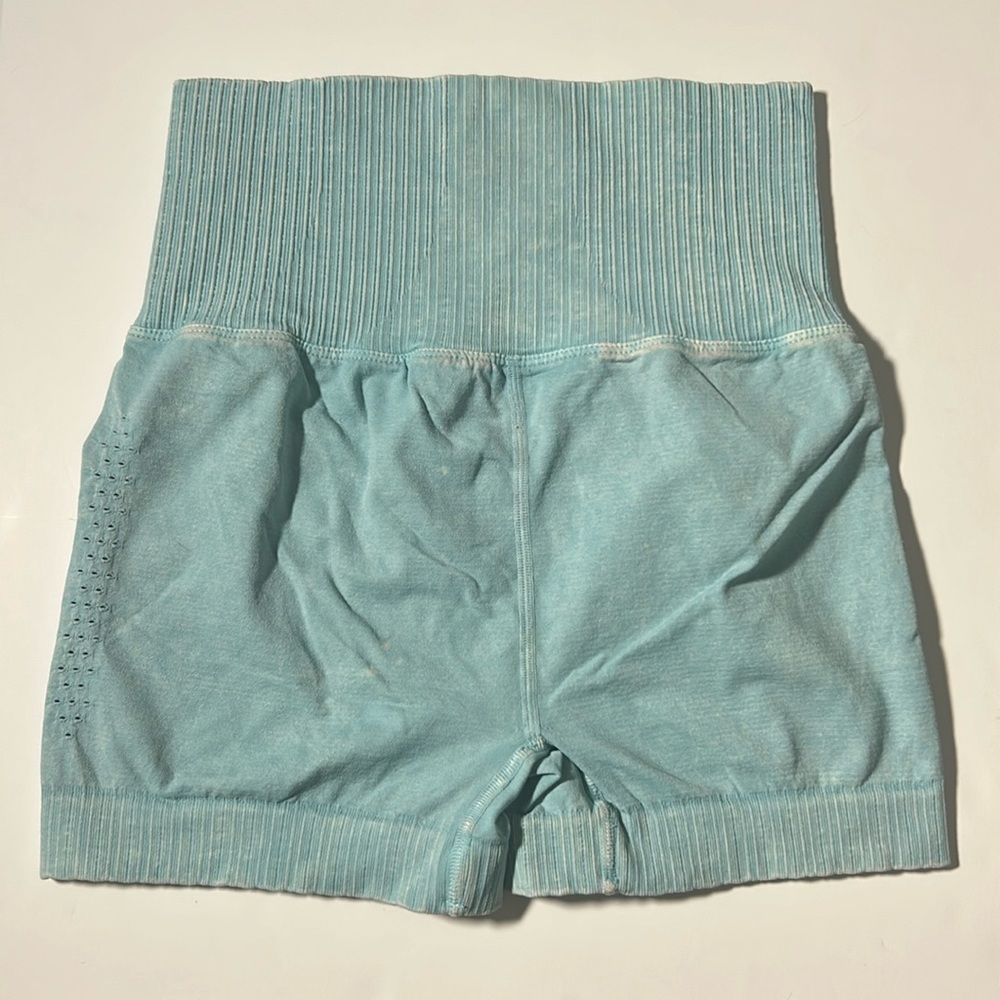 NWOT FP Movement Good Karma Running Shorts Washed Blue XS/S - Picture 3 of 5